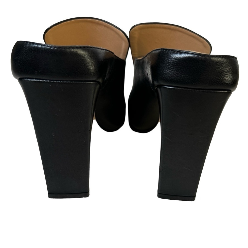 Sergio Rossi SR1 Sabot Mules Black with Gold Detail Size 5 - Picture 8 of 16